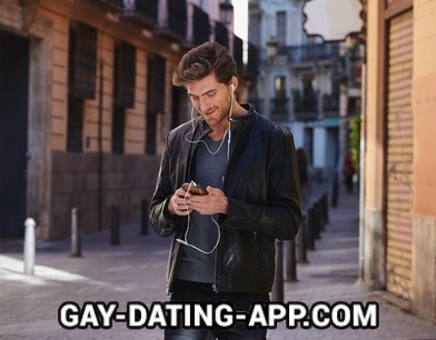 gay spy app play young man earphone